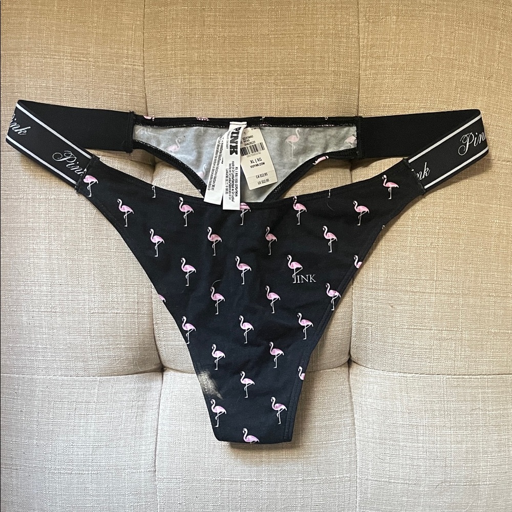 Pink - Flamingo Print Thong